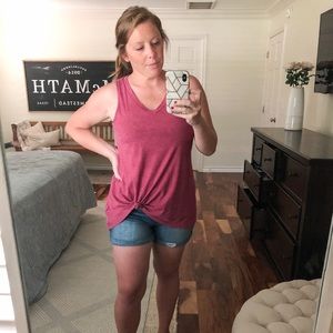 Plum tank *LIKE NEW* tie optional